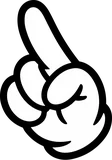 pointing up
